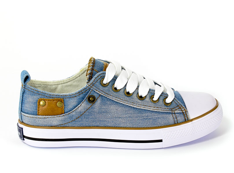 Półbuty American Lh-17-Nj05-3 Jeans-Nj05-3/White