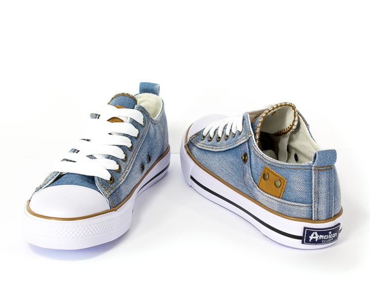 Półbuty American Lh-17-Nj05-3 Jeans-Nj05-3/White