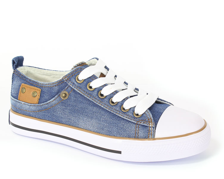 Półbuty American Lh-17-Nj05-4 Dk.Jeans-Nj05-4/White
