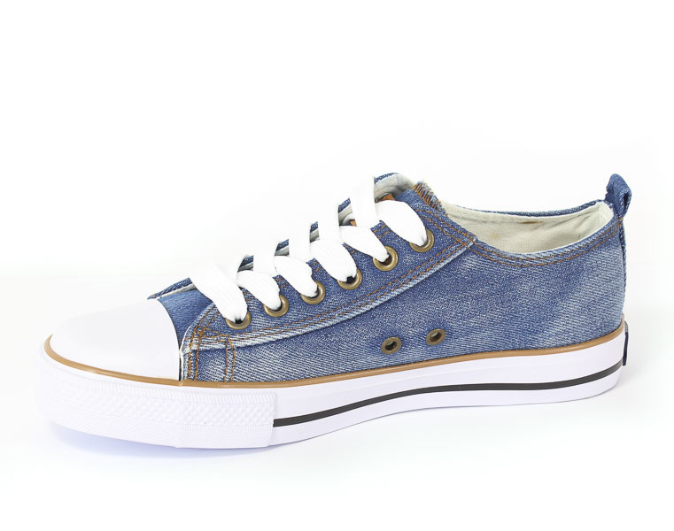 Półbuty American Lh-17-Nj05-4 Dk.Jeans-Nj05-4/White
