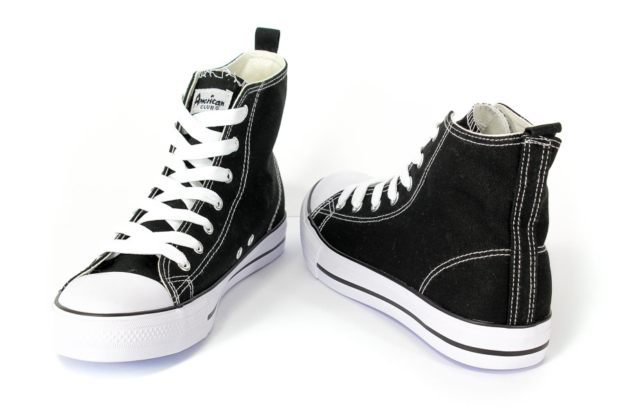 Półbuty American 9120-01 Black-1/White