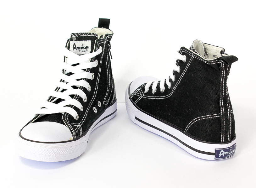 Półbuty American 9120-01/11 Black-01/White