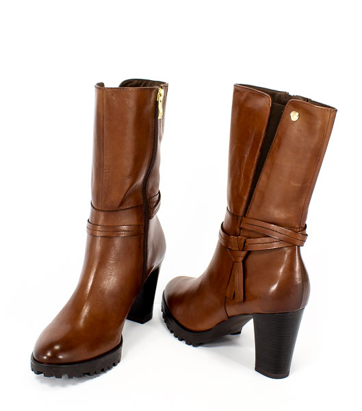 Pół Kozaki Caprice 9-25404-29 303 Cognac Nappa