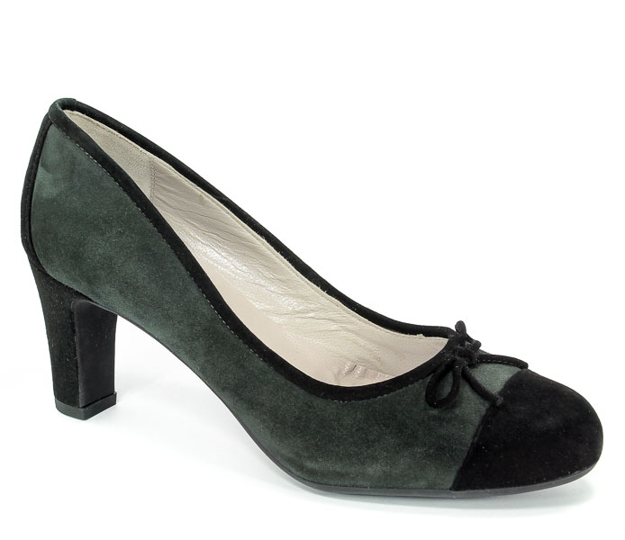 Czółenka Unisa Retin-Ks Caviar/Blk Kid.Suede Prz.