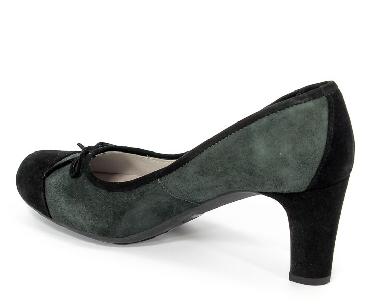 Czółenka Unisa Retin-Ks Caviar/Blk Kid.Suede Prz.