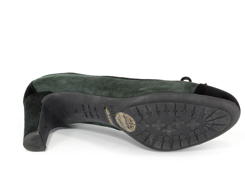 Czółenka Unisa Retin-Ks Caviar/Blk Kid.Suede Prz.