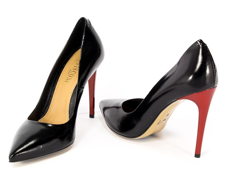 Czółenka Visconi 8014557/038 Tosca Nero+Brok