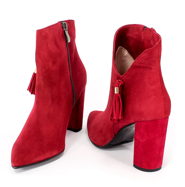Botki Bravo Moda 2082 Wino Zamsz