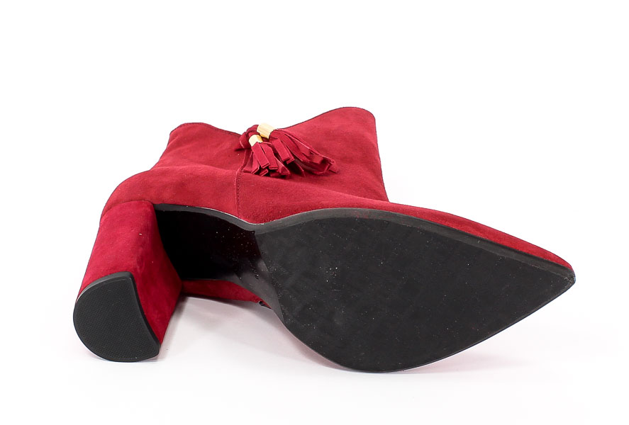 Botki Bravo Moda 2082 Wino Zamsz