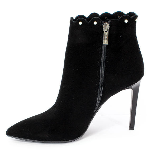 Botki Bravo Moda 2090 Czarny Zamsz
