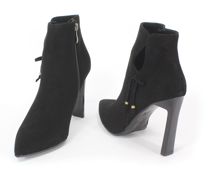 Botki Bravo Moda 2087 Czarny Zamsz