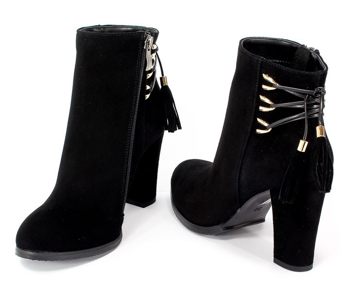 Botki Kaniowski K-3023/02 Czarny Zamsz