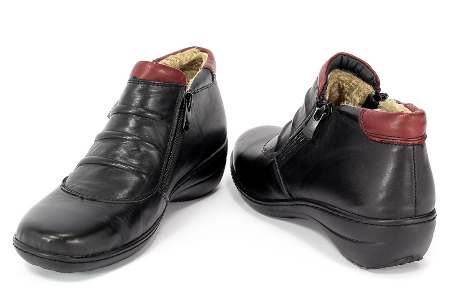 Trzewiki Comfortabel 991086 Shwarz/Bordeaux