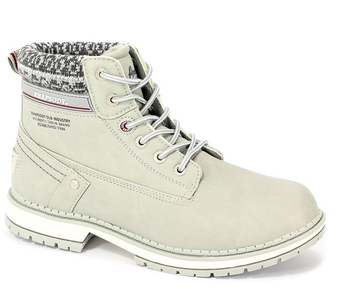 Trzewiki American 608123-W-1 Lt Grey