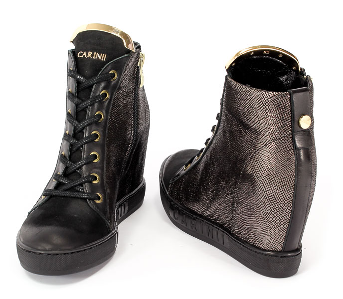 Sneakersy Carinii B4078-360-K41-K68-B88 Czarny/Stalowy