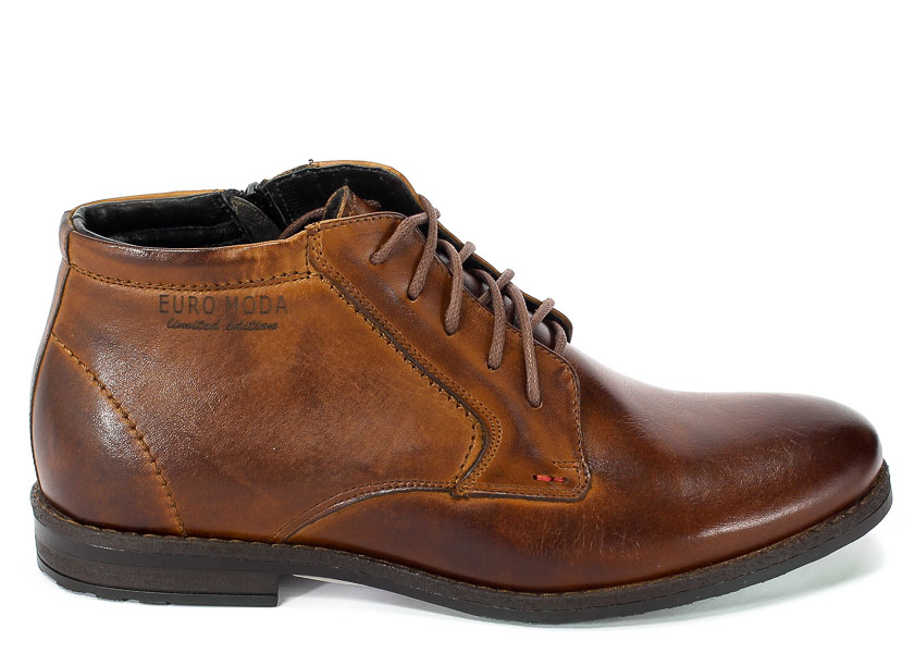 Trzewiki Euro moda Nko 629 Brąz Ciemny