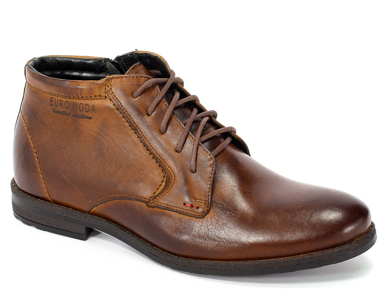 Trzewiki Euro moda Nko 629 Brąz Ciemny