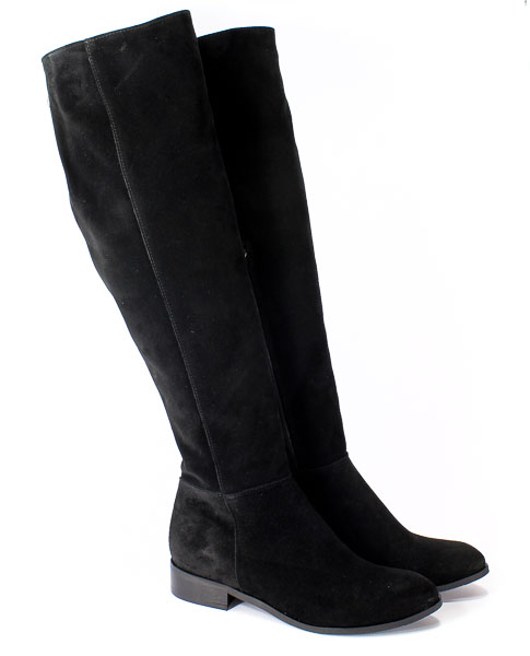 Kozaki Lewski 2561 Czarny Welur