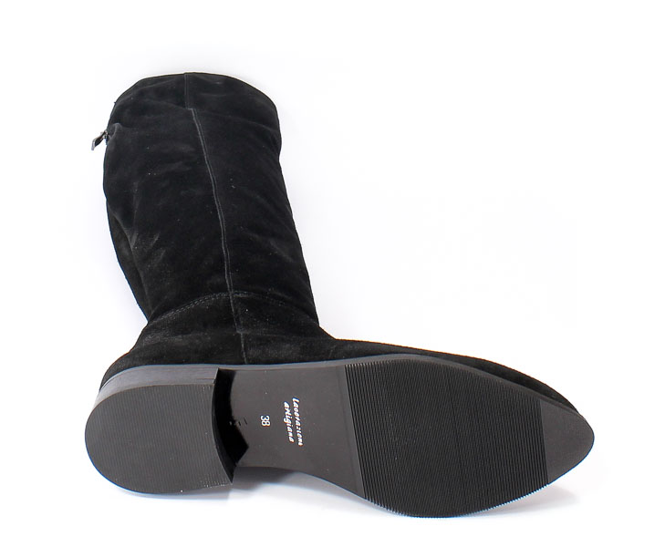 Kozaki Lewski 2561 Czarny Welur