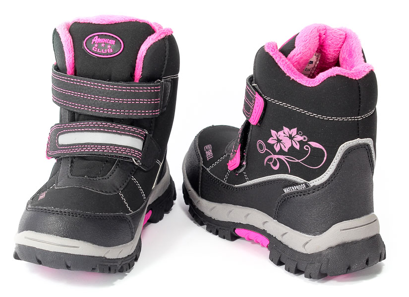 Trzewiki American HLA0304 Black/Fuxia