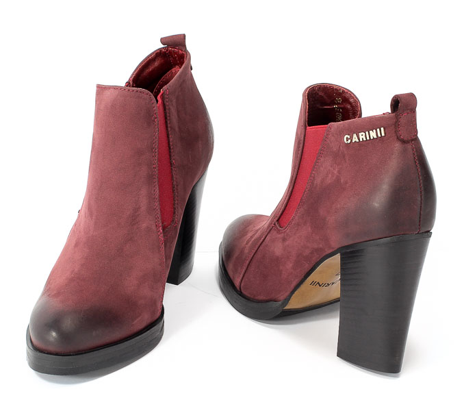 Botki Carinii B3340-B73-000-PSK-B77 Bordo
