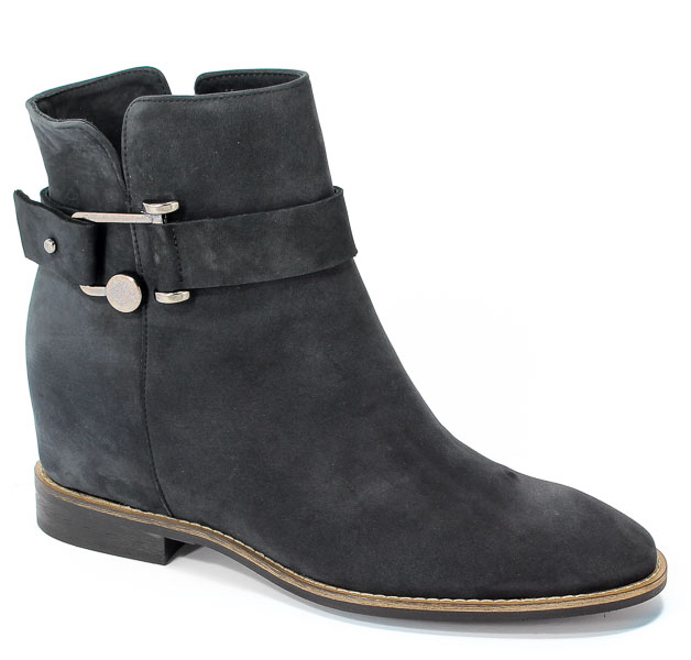 Botki Bravo Moda 2085 Czarny Nubuk