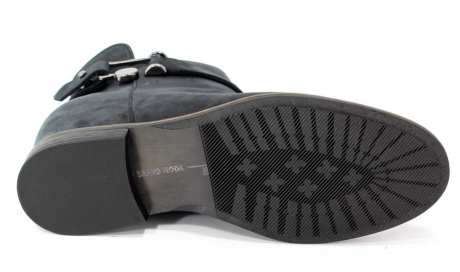 Botki Bravo Moda 2085 Czarny Nubuk