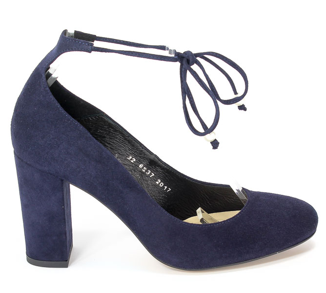 Czółenka Kotyl 8537 Granatowy Zamsz