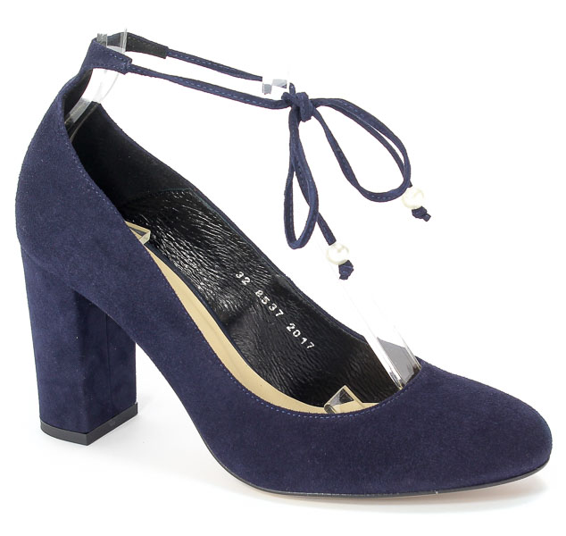 Czółenka Kotyl 8537 Granatowy Zamsz