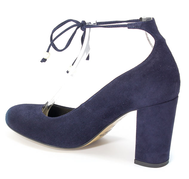 Czółenka Kotyl 8537 Granatowy Zamsz