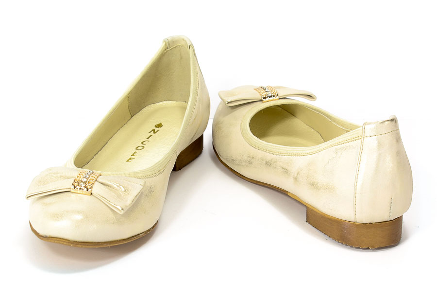 Baleriny Nicole 2142 Złoto/P