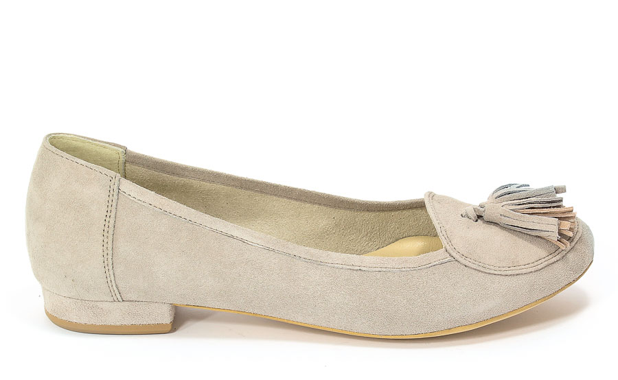 Baleriny Exquisite 1031 Capucino Zamsz