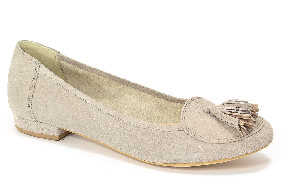 Baleriny Exquisite 1031 Capucino Zamsz