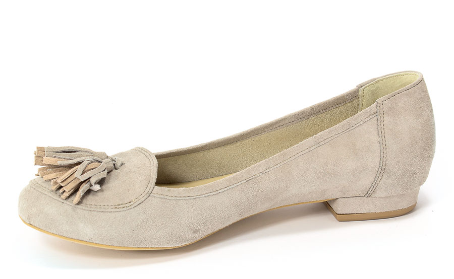 Baleriny Exquisite 1031 Capucino Zamsz