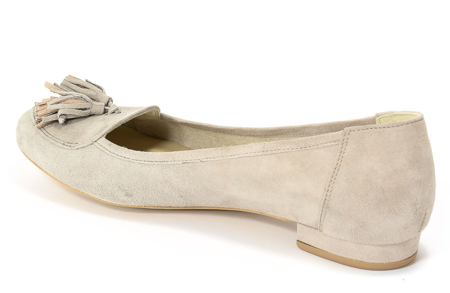 Baleriny Exquisite 1031 Capucino Zamsz
