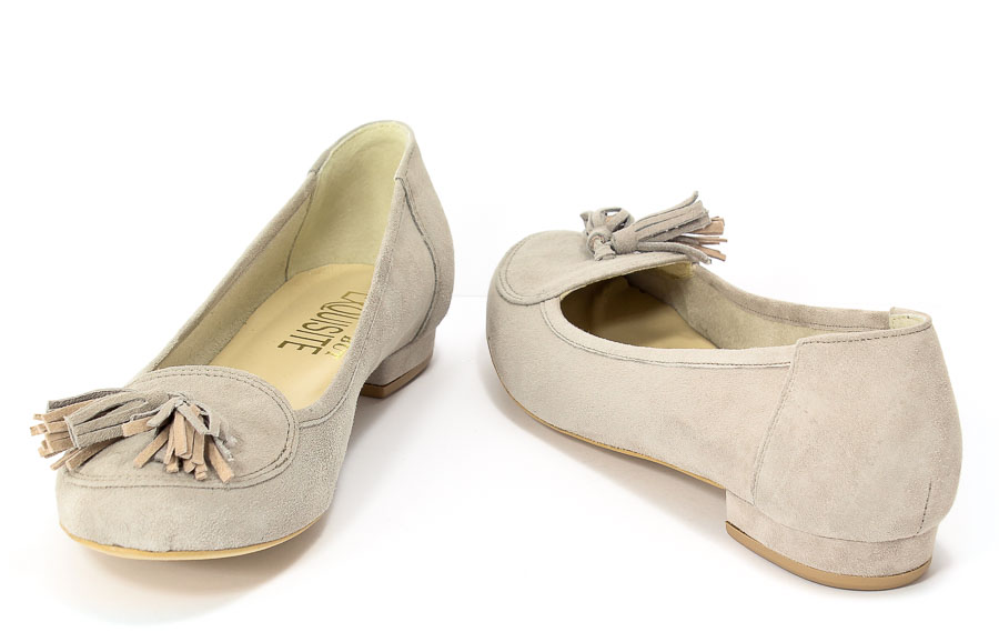 Baleriny Exquisite 1031 Capucino Zamsz