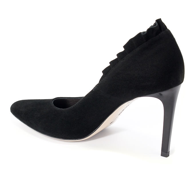 Czółenka Bravo Moda 1600 Czarny Zamsz