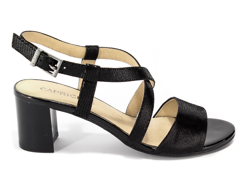 Sandały Caprice 9-28300-20 010 Black Reptile