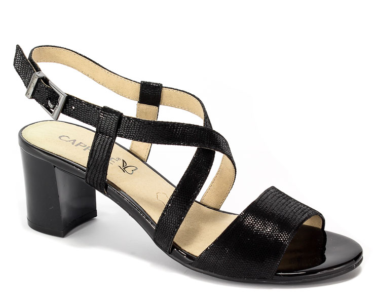 Sandały Caprice 9-28300-20 010 Black Reptile