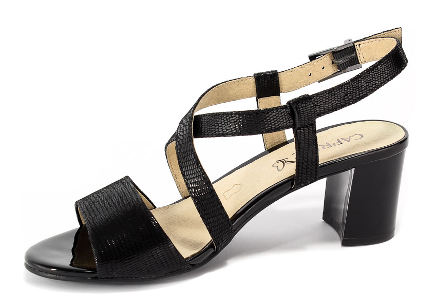 Sandały Caprice 9-28300-20 010 Black Reptile