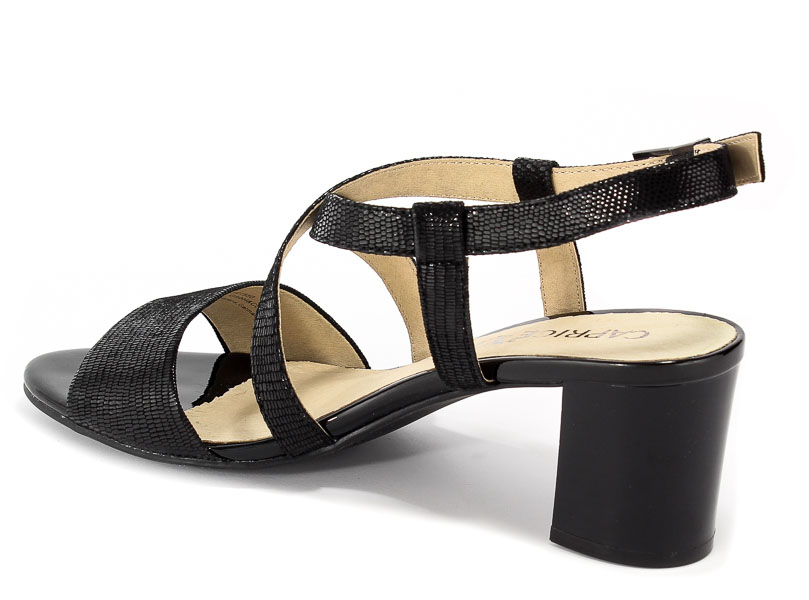 Sandały Caprice 9-28300-20 010 Black Reptile