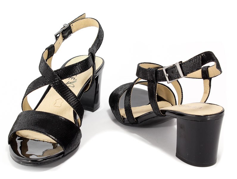 Sandały Caprice 9-28300-20 010 Black Reptile