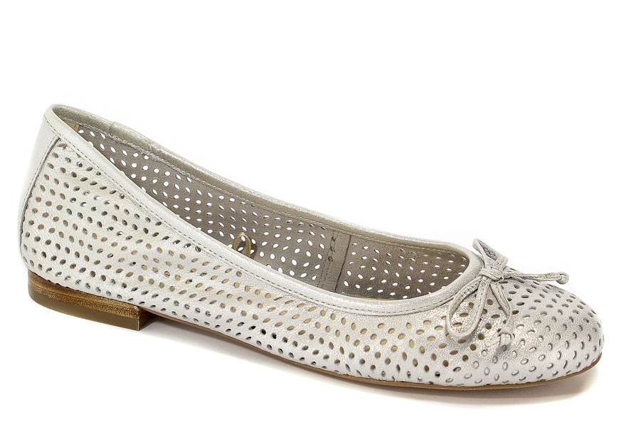 Baleriny Letnie Caprice 9-22109-20 920 Silver Metal