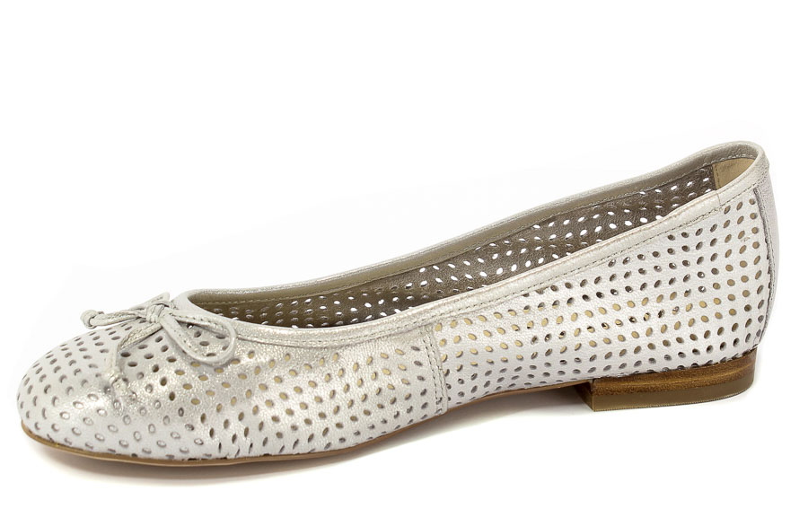 Baleriny Letnie Caprice 9-22109-20 920 Silver Metal