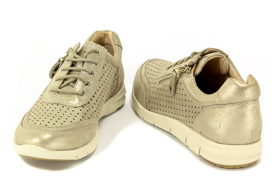 Półbuty Caprice 9-23601-20 424 Beige Metallic