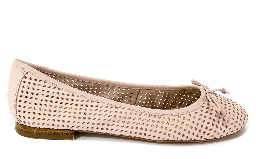 Baleriny Letnie Caprice 9-22109-20 509 Rose Nubuc