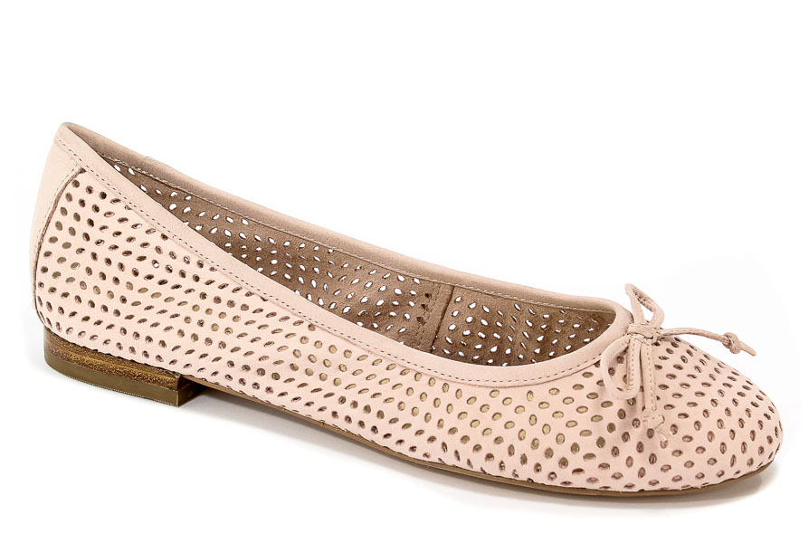 Baleriny Letnie Caprice 9-22109-20 509 Rose Nubuc