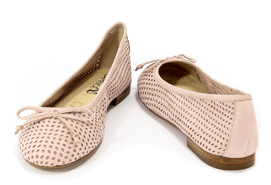Baleriny Letnie Caprice 9-22109-20 509 Rose Nubuc
