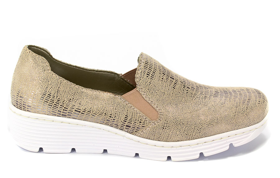 Półbuty Rieker 587B0-62 Beige