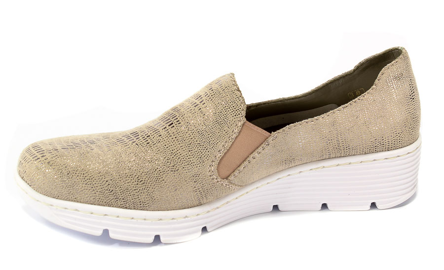 Półbuty Rieker 587B0-62 Beige